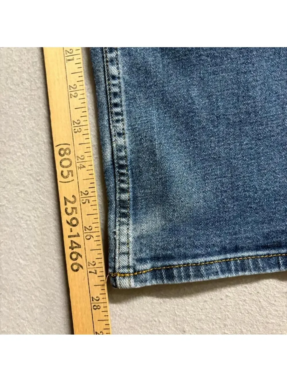 Member's Mark Jeans Mens 38x30 Blue Straight Fit Premium Stretch Denim TORN